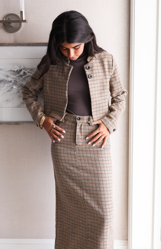 Houndstooth blazer set